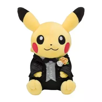 Pokemon Center Оригинальная плюшевая мужская фигурка Пикачу Pokemon Garden Wedding 201611(ВШГсм)