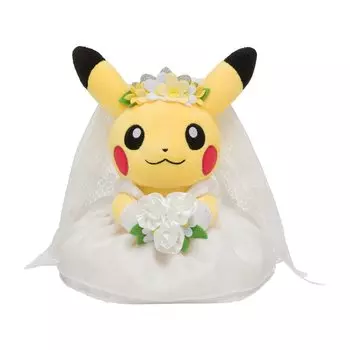 Pokemon Center Оригинальная плюшевая женская фигурка Пикачу Pokemon Garden Wedding 201613(ВШГсм)