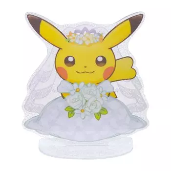 Pokemon Center Оригинальная приветственная панель Пикачу Женская фигурка Pokemon Garden Свадьба