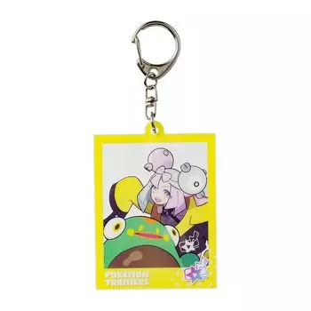 Pokemon Center Original Photo Frame Style Acrylic Keychain Nanjamo Harabari TRAINERS & POKMON