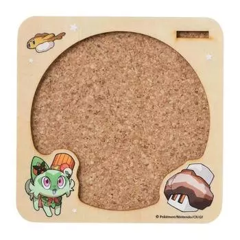 Pokemon Center Wood Coaster Paldea Spooky Halloween Naoha & Phantom, 9275974825, популярный покемон в Корее