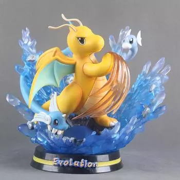 Покемон Драконит Статуэтка ПВХ Фигура Аниме Фигура GK EGG Mewtwo Gengar Venusaur Evolution Group Коллекционные модели Игрушки разноцветный
