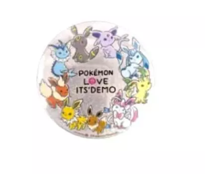 Pokemon LOVE Demo Secret Rare Eevee Can Размер значка 8 x 8 x см Это приблизительно. 0,5