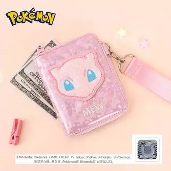 Pokemon Mew с блестящим персонажем, обложка-бумажник для младших школьников