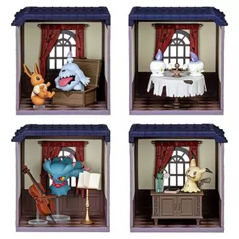 Pokemon Mysterious House at Midnight 2 1BOX Приблизительно В90 x Ш140 x Г75 мм Изготовлен из ABS Re-ment PVC,