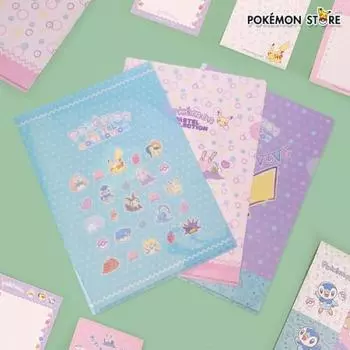 POKEMON Набор из 3 прозрачных файлов Pastel Collection A4, 6550372244, популярные покемоны в Корее