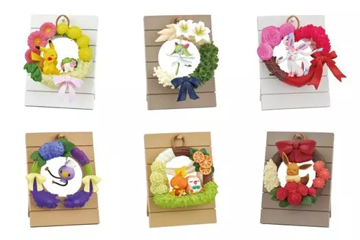 Pokemon Wreath Collection Happiness wreath BOX 6 6 pieces Re-ment products, types,