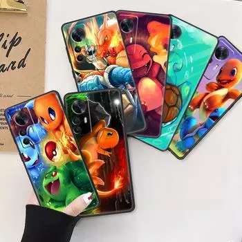 Покемоны Бульбазавр Сквиртл для Xiaomi Mi 13 13Pro 12X 12 11 11T 11i 10T 10 Pro Lite Ultra 5G 9T 8 черный чехол для телефона Mi A3(CC9E)