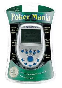 Poker Mania Electronic Handheld 6 Games in 1 by Sakar Game [item]