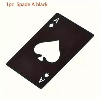 Poker-shaped Stainless Steel Bottle Opener - Compact, Durable, Ideal for Bars, Restaurants, and Beer Enthusiasts