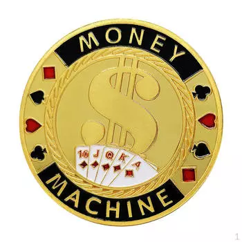 Покерная монета, карта казино, счастливый металлический сувенир