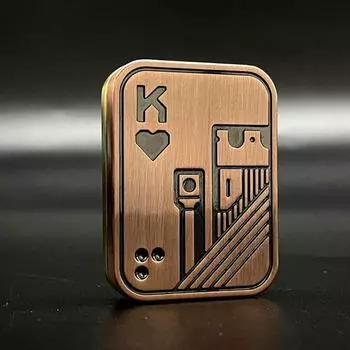 Покерный слайдер с гравировкой «Королевский череп», забавная мини-игрушка от скуки, портативный магнитный покер, игрушка для снятия стресса кофейный