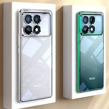 Poko F 6 M6pro 4g X6pro Роскошный Покрытие Бампер Прозрачный Чехол Для Xiaomi Mi Poco M6 F6 X6 Pro 5g Силиконовый Прозрачный Чехол На F6pro Poco F6 зелёный