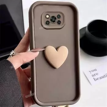 Poko M3 F3 Pocox3 милый силиконовый чехол с сердечком для Xiaomi Mi Poco X3 Pro X 3 Nfc Gt 5g женский матовый мягкий задний чехол X3pro X3nfc Poco X3 белый