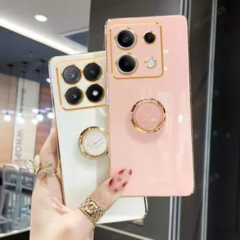 Poko XF 6 M6pro Роскошный чехол-подставка с кольцом-держателем для Xiaomi Mi Poco X6 M6 F6 Pro 4g 5g X3 Nfc F5 X4 X5 Силиконовая задняя крышка Poco X6 5g