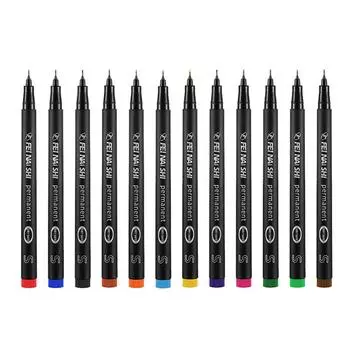 Покрашенные перманентные ручки искусства отметки водоустойчивая ручка идеально подходят для рисования и искусства A13