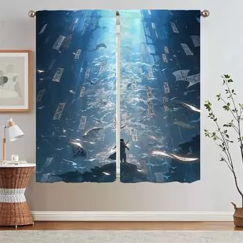 Покрасить кистью затемняющие шторы гостиная дешевые вещи с бесплатной доставкой для дома занавеска перегородка тюль на кухне W50xH70cmx2pcs-CL