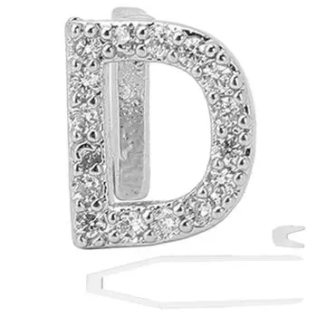 Покрытие английская буква D брекеты для зубов косплей Хэллоуин вечеринка украшения для зубов ювелирные изделиясеребро серебряный