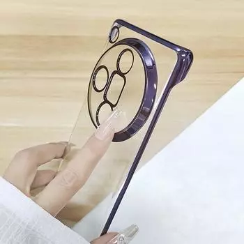 Покрытие без границ прозрачный чехол для телефона OPPO Find X7 Ultra гальванизированный цветной ультратонкий жесткий чехол бампер задняя защитная крышка For Find X7 Ultra чистый