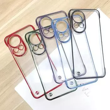 Покрытие без границ прозрачный чехол для телефона Huawei Nova 12 Nova12 гальванизированный прозрачный ультратонкий прозрачный жесткий задний бампер чехол For Huawei Nova 12 чистый