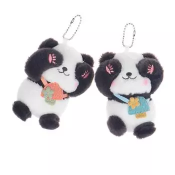 Покрытие для лица панда плюшевый брелок мультфильм кавайный животное мягкая кукла брелок сумка подвеска амулеты рюкзак украшение подарок