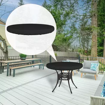 Покрытие для уличного круглого стола — защита от атмосферных воздействий для мебели для патио 76x10cm