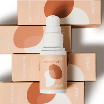 Покрытие Melafil для витилиго, покрытие для белых пятен, покрытие для окрашенной кожи, средство для покрытия витилиго, витилиго на лице, витилиго на руках, насадка-щетка, 1 шт.