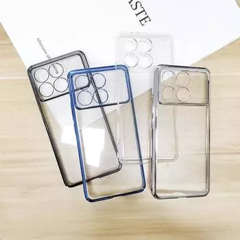 Покрытие прозрачный чехол для телефона Xiaomi Redmi K80 K70 K60 K50 Pro Civi4 Pro 14 Civi Mix4 гальванический бампер защитный чехол ультратонкий жесткий корпус Redmi K80 прозрачный