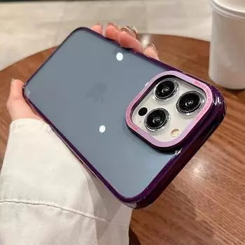 Покрытие рамки объектива Защитный прозрачный чехол для телефона для Iphone14 13 12 Pro Max 14plus 13pro Max Противоударная прозрачная задняя крышка For iPhone 12