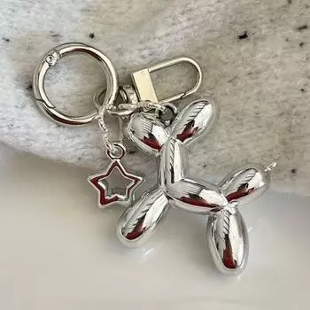 Покрытие Щенок Воздушный шар Брелок Звезда Собака Воздушный шар Акрил Собака Брелок Подарок Style 2