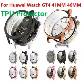 Покрытие TPU чехол для Huawei Watch GT4 41MM 46MM смарт-часы ремешок защитный бампер защитный чехол GT 4 For Huawei GT4 46MM