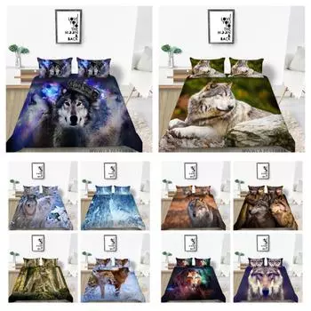 Покрывала для дома, новый модный пододеяльник из микрофибры, крутой волк, подарок для детей, детский пододеяльник UK Single 135x200cm