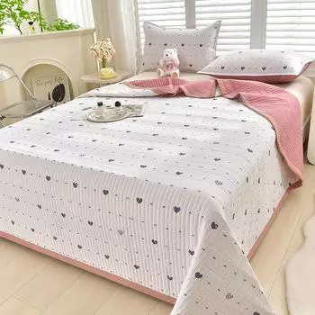 Покрывало для кровати класса «мама и ребенок» из хлопка с пузырьками, двустороннее, комплект из 3 предметов, можно стирать 150cmx230cm