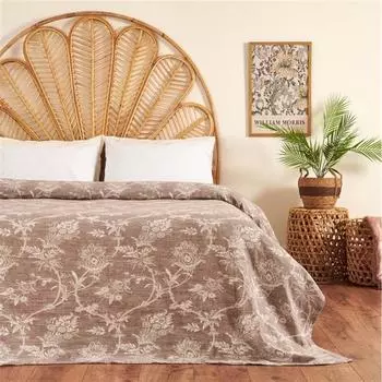 Покрывало двуспальное Nuvomon Muslin Branch Серое, 220x230 см