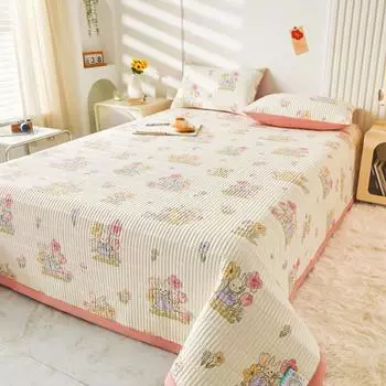 Покрывало из хлопкового льна класса А, комплект из трех частей, нескользящие утолщенные простыни из хлопка, покрывало на кровать, модели Four Seasons 48*74cm x2