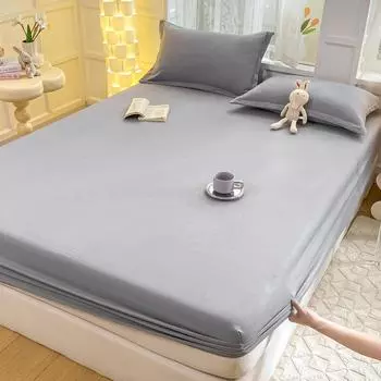 Покрывало на кровать, приятная для кожи простыня, домашние эластичные простыни на подкладке, защита для матраса с принтом, roupa de cama (Нет наволочки) Queen 150x200cm 1pc