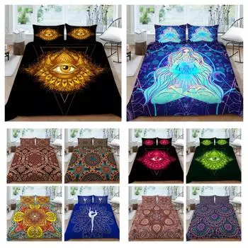 Покрывало на кровать в стиле бохо, постельное белье, костюм, богемный пододеяльник, высокое качество, пододеяльник, детский один размер, домашняя постельная одежда UK Single 135x200cm