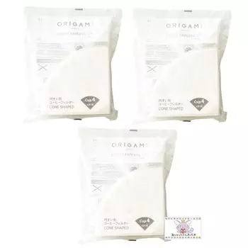 покупка 3 ORIGAMI Origami фильтр для кофе за 4 100 конических сделано в Японии COFFEEPAPERFILTERCup4 [Оптом штук] чашки, штук, форма,