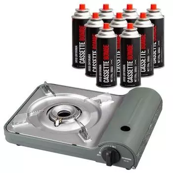 [Покупка комплекта] Кассетная плита Iris Ohyama Olive Green IGC-E1-G Cassette Cylinder 250 г x 3 шт. x 3 комплекта