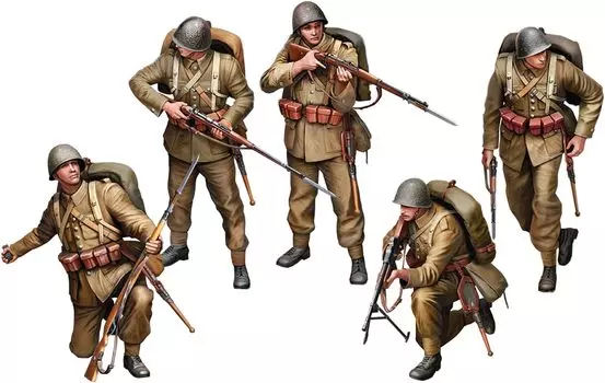 Польская пехота IBG 1939 5 деталей пластиковая модель PB35048 1/35