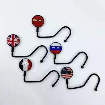 Польский мяч крючок для школьной сумки студента, бесплатная наклейка на боковую часть стола, портативный мультяшный милый крючок для бокового стола