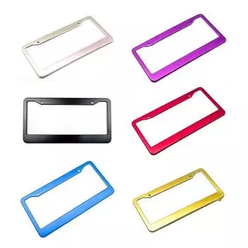 Пользовательская рамка номерного знака из качественного сплава, простая крышка для автомобиля внедорожника, для украшения, водонепроницаемая, быстрая установка чёрный