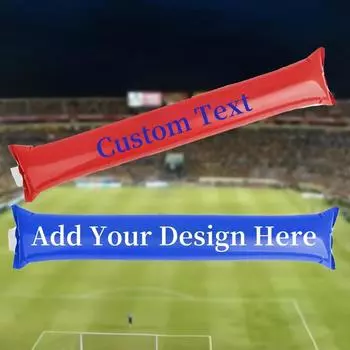 Пользовательские 50 шт. надувные хлопушки для подбадривания надувные палочки для воздушных шаров хлопушки для подбадривания шумовые палочки для концерта и вечеринки 10x60cm