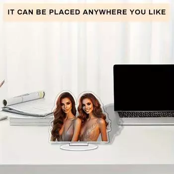 Пользовательские акриловые фото-украшения - Двусторонняя демонстрация ваших фотографий Домашний декор, Для пар, Семейные, Подарки для питомцев, Сувениры для пар, Индивидуальная вставка фото