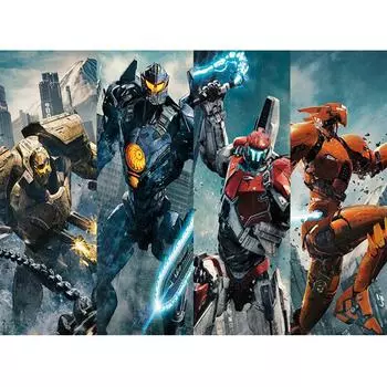 Пользовательские фото 5d DIY Алмазная картина Тихоокеанский рубеж - Мех Воин Полный крестик Алмазная вышивка 20X30CM