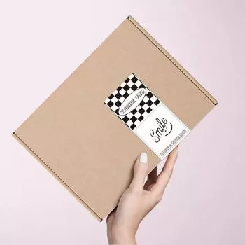 Пользовательские открытки для девочек Наклейки Спасибо Счастливые печати X034 A01-50pcs-4x8cm