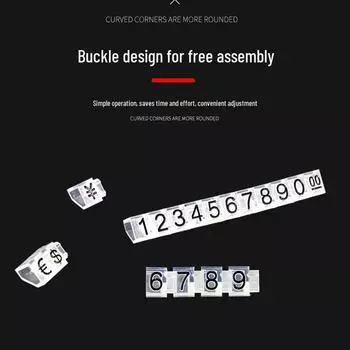 Пользовательские прозрачные пластиковые цифровые ценники из АБС для ювелирных изделий, часов и наручных часов. Small