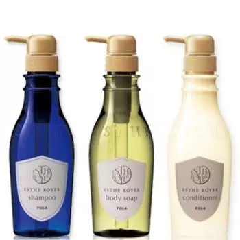 POLA Esteloyer Несиликоновый шампунь/кондиционер?e/Мыло для тела 3 вида, полный набор 400 мл x 3