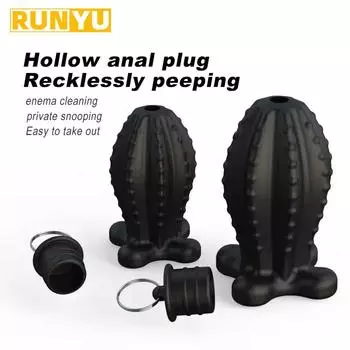Полая анальная пробка С пробкой Предотвращает утечку жидкости Безрассудное подглядывание Легкая клизма Вагинальная анальная мастурбация Анальная пробка БДСМ секс-игрушка S