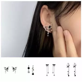 Полая бабочка бабочка кулон серьги бабочка кисточка цепочка бабочка висячие серьги подарки StyleA